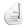 Plaque funéraire guitare-acoustique-blanche-forme-coeur 1 Plaquedeces.fr